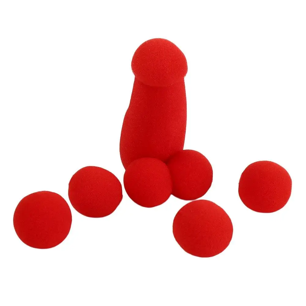 Bolas de esponja rojas, esponja para trucos de magia, accesorios mágicos, aparatos divertidos, esponja pequeña para hermano, mentalismo, truco mágico, esponja roja de primer plano