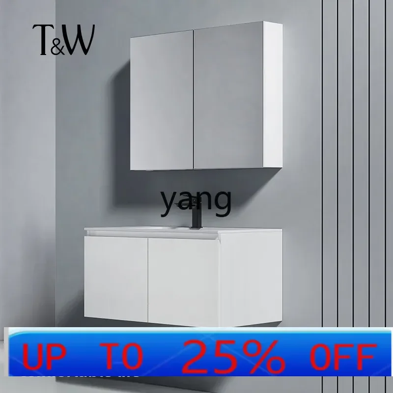 

LTT artificial stone bathroom combination mirror cabinet household bathroom hand and face washing integrated