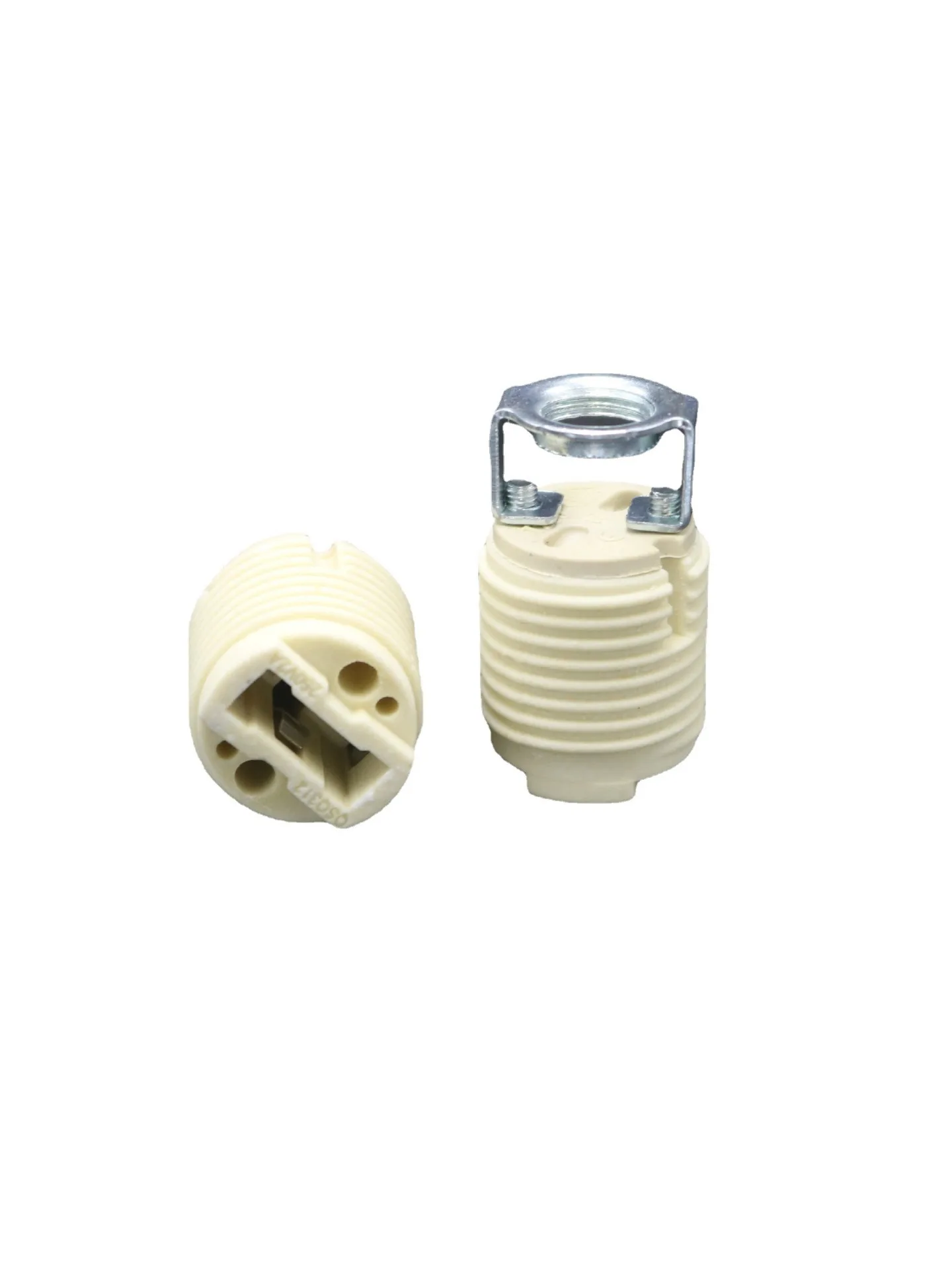 Support de lampe en céramique G9, douille de Base d'ampoule halogène G-9 blanche avec anneau, adaptateur de Kit de douille de Base de lumière G9