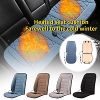 Universal Automobiles Seat Covers 12V/24V Heated Seat Cushion Cover Front Plush Interior Seat Cover Car Soft Rear Accessori