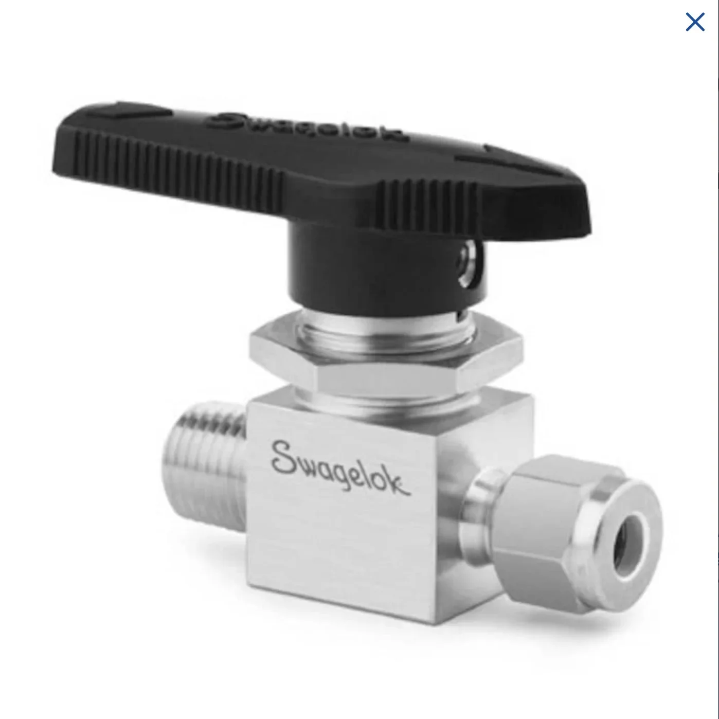 SS-43GM4-S4 Stainless Steel 40G Series Ball Valve 1/4in. Clamp Sleeve External Thread 1.6Cv