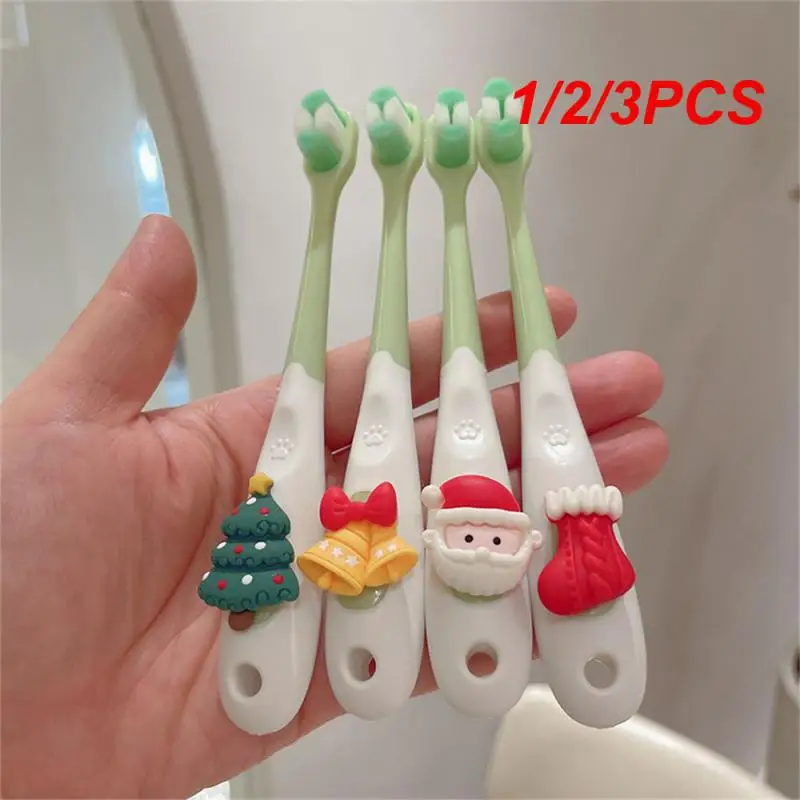 

1/2/3PCS Christmas Toothbrush Not Moldy Don't Hurt Your Teeth Geeth Guard Extremely Fine Clean Anti-slip Handle