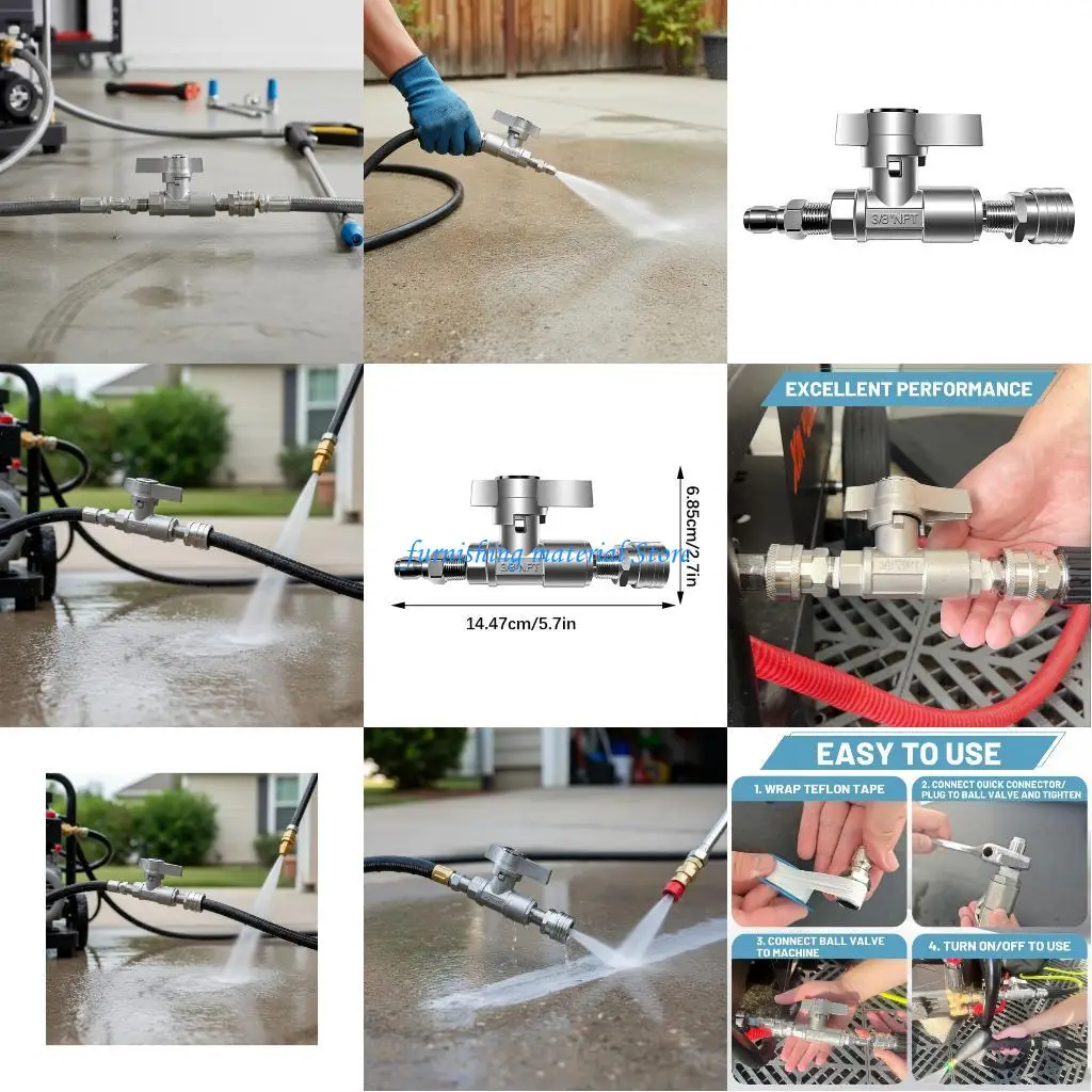 Y5GD 3/8 بوصة صمامات كروية سريعة التوصيل، تصميم عالي التدفق للتنظيف عالي التحمل #1