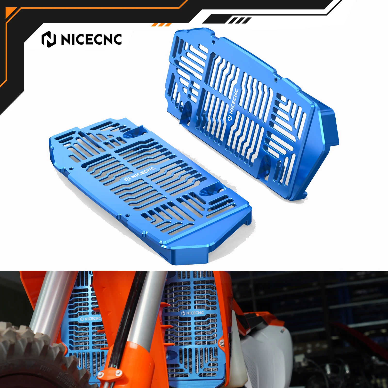 

NICECNC For Husqvarna TE300 TE250 FE350 FE450 FE501 FE250 2024 TX300 TC125 TC250 FC350 FC FX 350 450 2024-2025 Radiator Guards