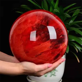 Red Stone Quartz Crystal Ball