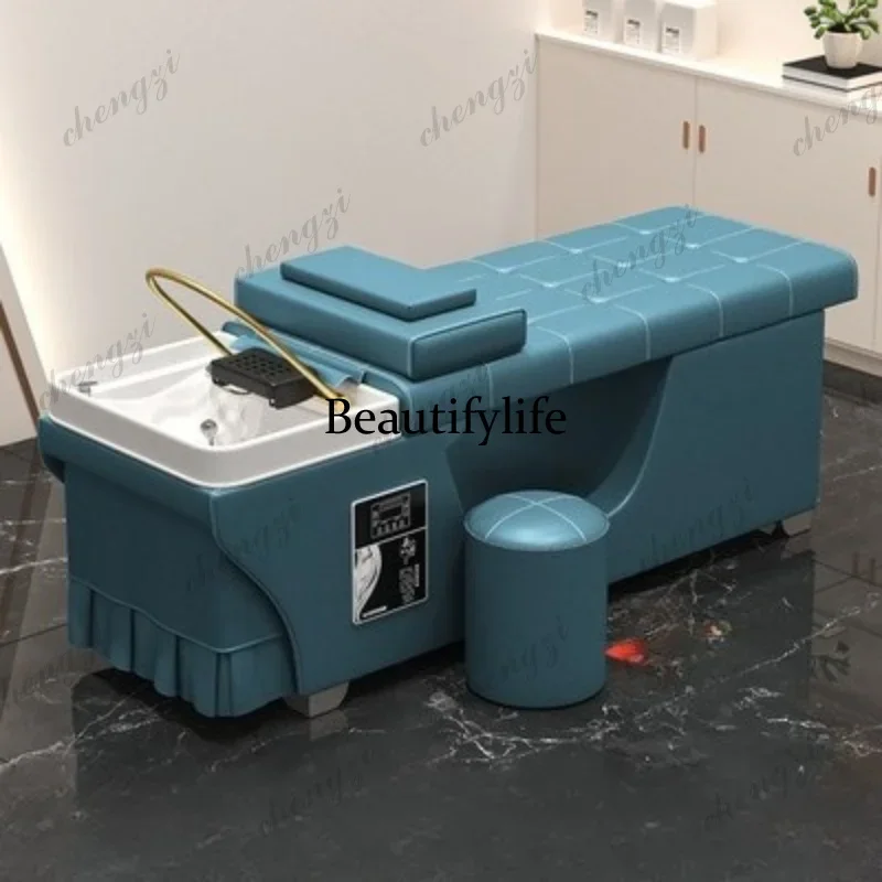 

Z138 Simplicity Shower Shampoo Chair Equipment Sink Beauty Lounge Shampoo Chair Head Spa U Leather Furniture