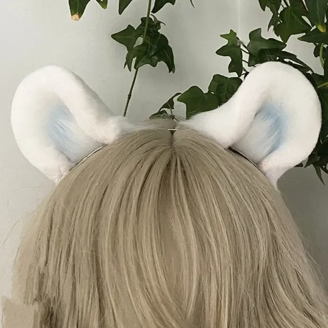 Custom Handmade Cosplay Prop Squirrel Mouse Cat Ear Hair Hoop Headwear for Anime Lolita Christmas Halloween Cosplay