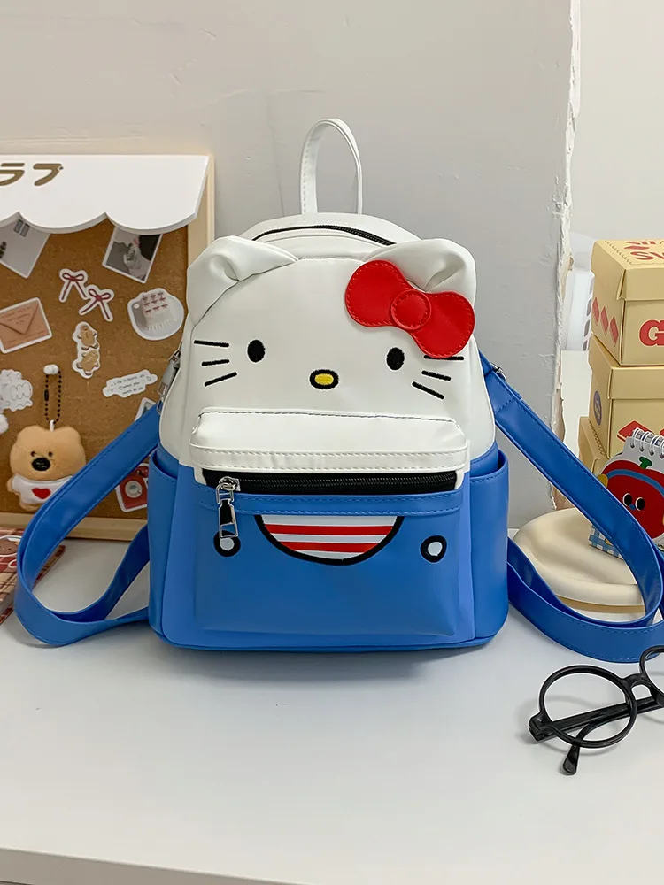 حقيبة ظهر كاواي سانريو هالو كيتي على الطراز الأكاديمي اللطيف ذات سعة كبيرة حقيبة كاجوال عالية الموضة هدية للفتيات #2