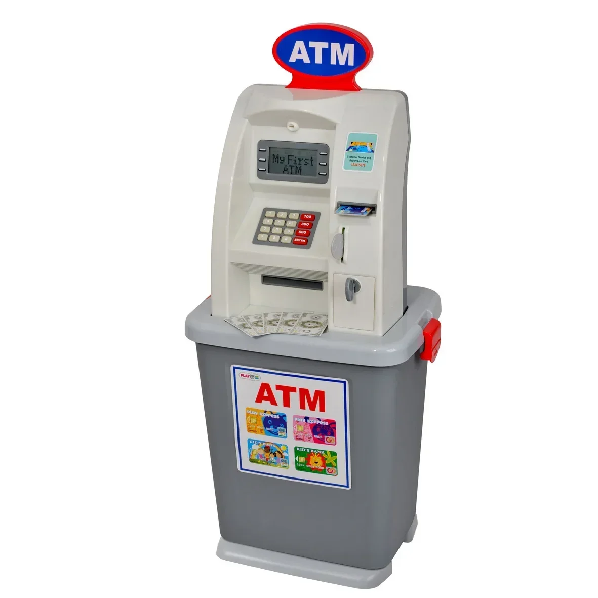 81 cm di alta qualità per bambini banca ATM macchina contanti deposito macchina giocattolo casa da gioco giocattoli per bambini compleanno regalo di Natale