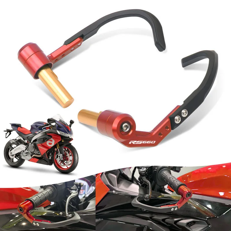 

Motorcycle 7/8" 22mm Handlebar Grips Guard Brake Clutch Levers Guard Protector For RS 660 RS660 Tuono 660 2020-2024