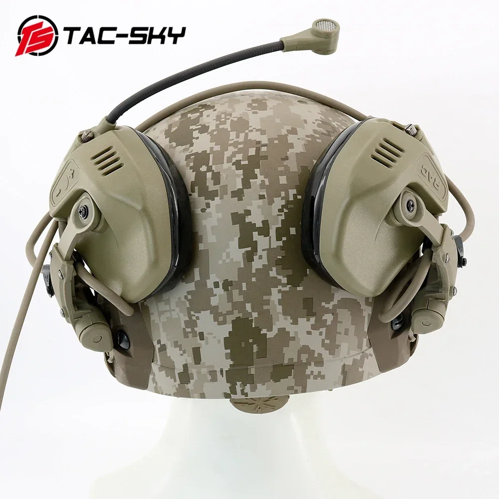 TS TAC-SKY Tactical Headset RAC Bracket Headset, Ops Core ARC Helmet Track FAST /ACH/MICH Series Helmet Compatible