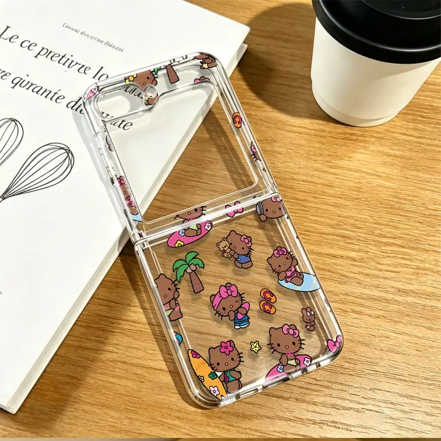 Case for Samsung Galaxy Z Fold 8 Ultra Z Flip 6 5 4 3 Z Fold 7 6 5 4 3 ZFold8Ultra Transparent Soft Phone Cover Sanrio Hello - view 6