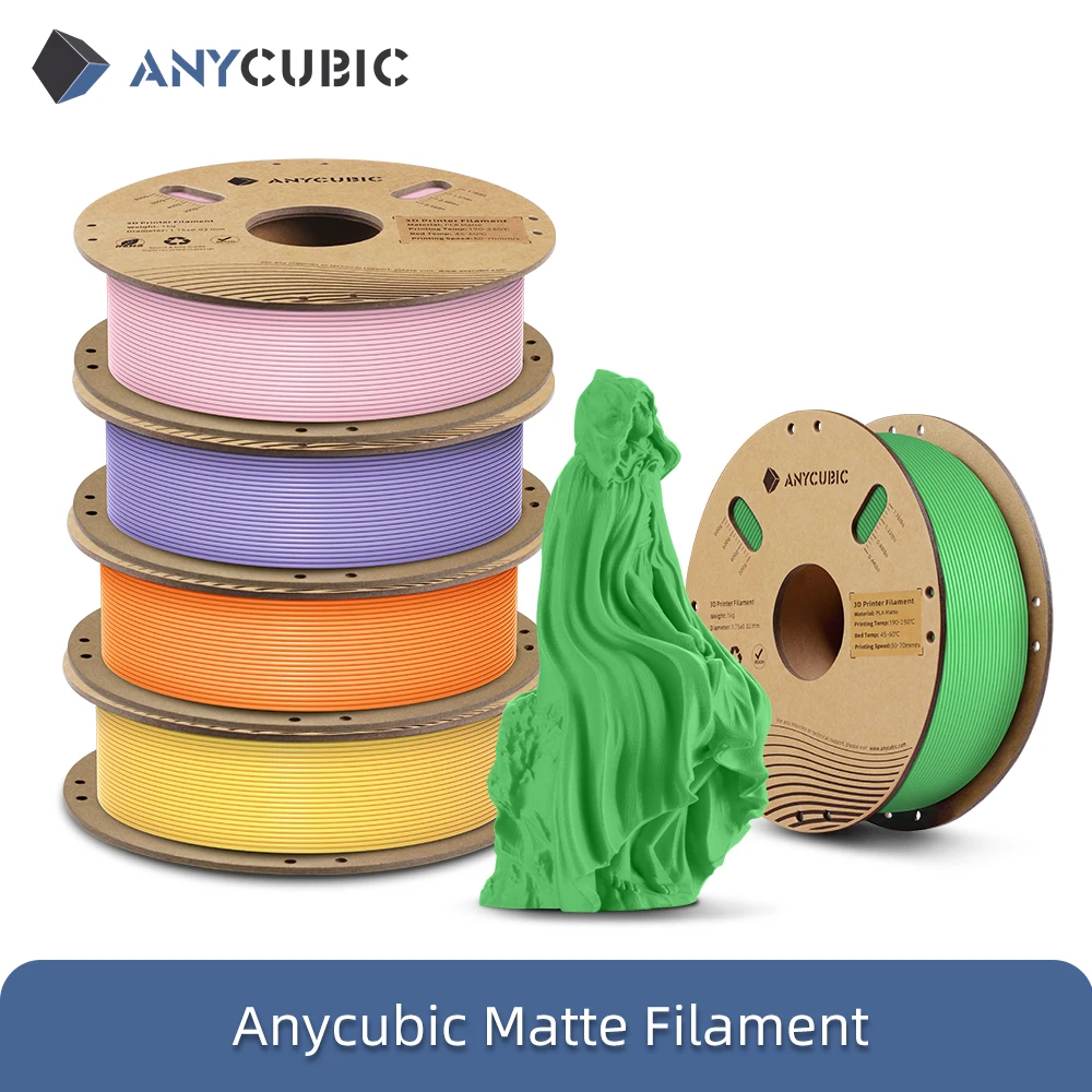 

ANYCUBIC Матовая нить PLA Материалы для 3D-печати Матовая поверхность Элегантная модель печати для 3D-принтера Kobra 3 Combo S1 Combo FDM