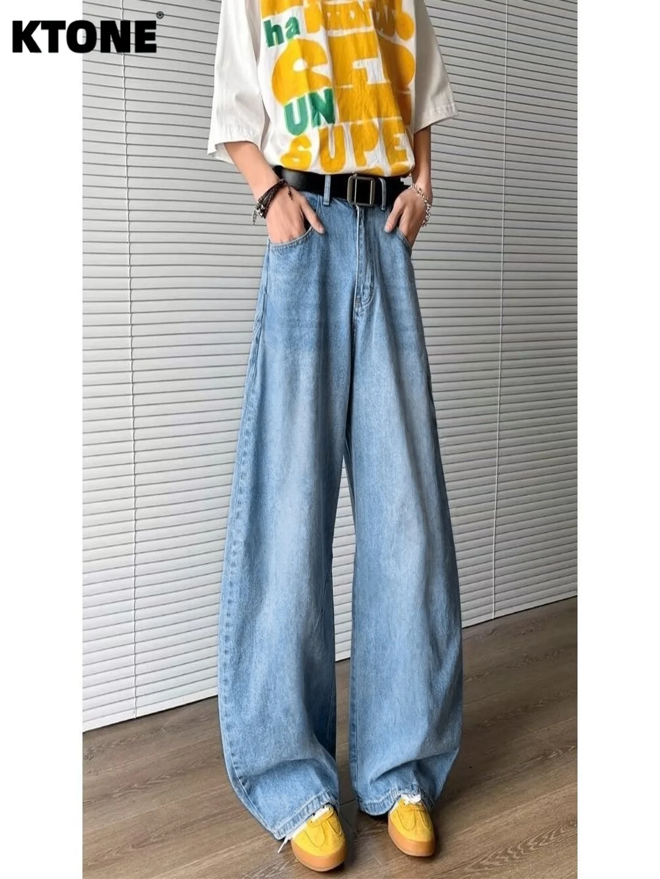 

Loose Blue Jeans Pants Unisex Drip Y2k Original For Man Daily Casual No accessories or belts included