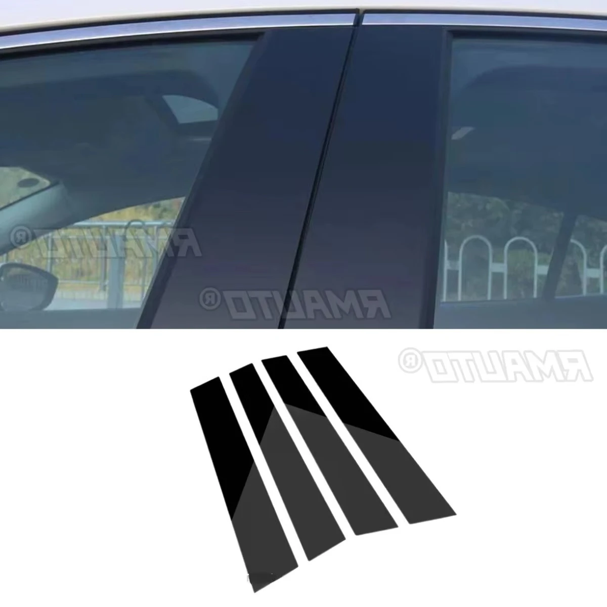 Para Jeep Compass Cherokee Grand Cherokee Commander embellecedor de ventana PC pegatinas de Pilar central pieza de modificación accesorios de coche