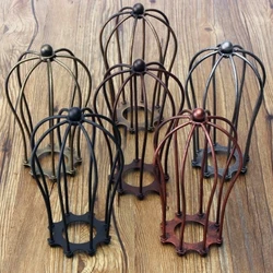 E27 shade black finished iron edison lamp shade vintage lighting cage shade with socket cover DIY lamp accessories