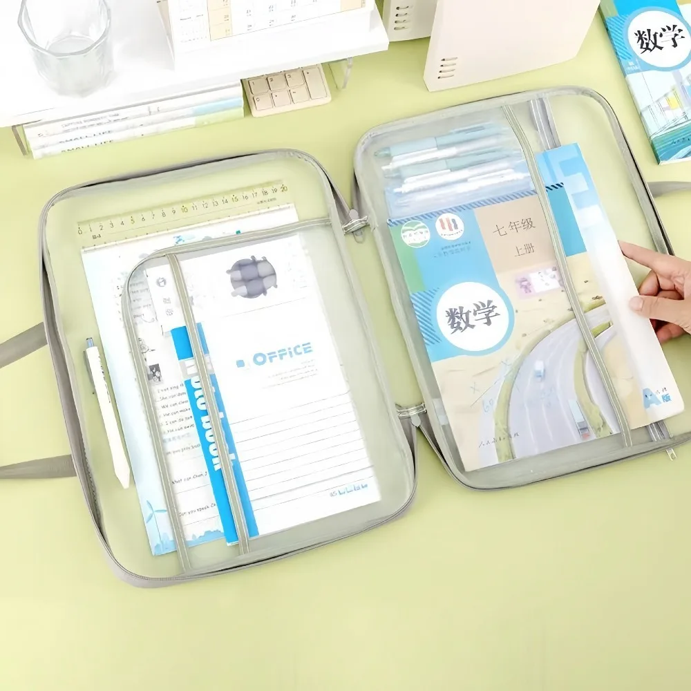 

Новая 5-слойная учебная сумка, сетчатая сумка для документов формата А4, портативная классификационная сумка для хранения книг для школьного офиса