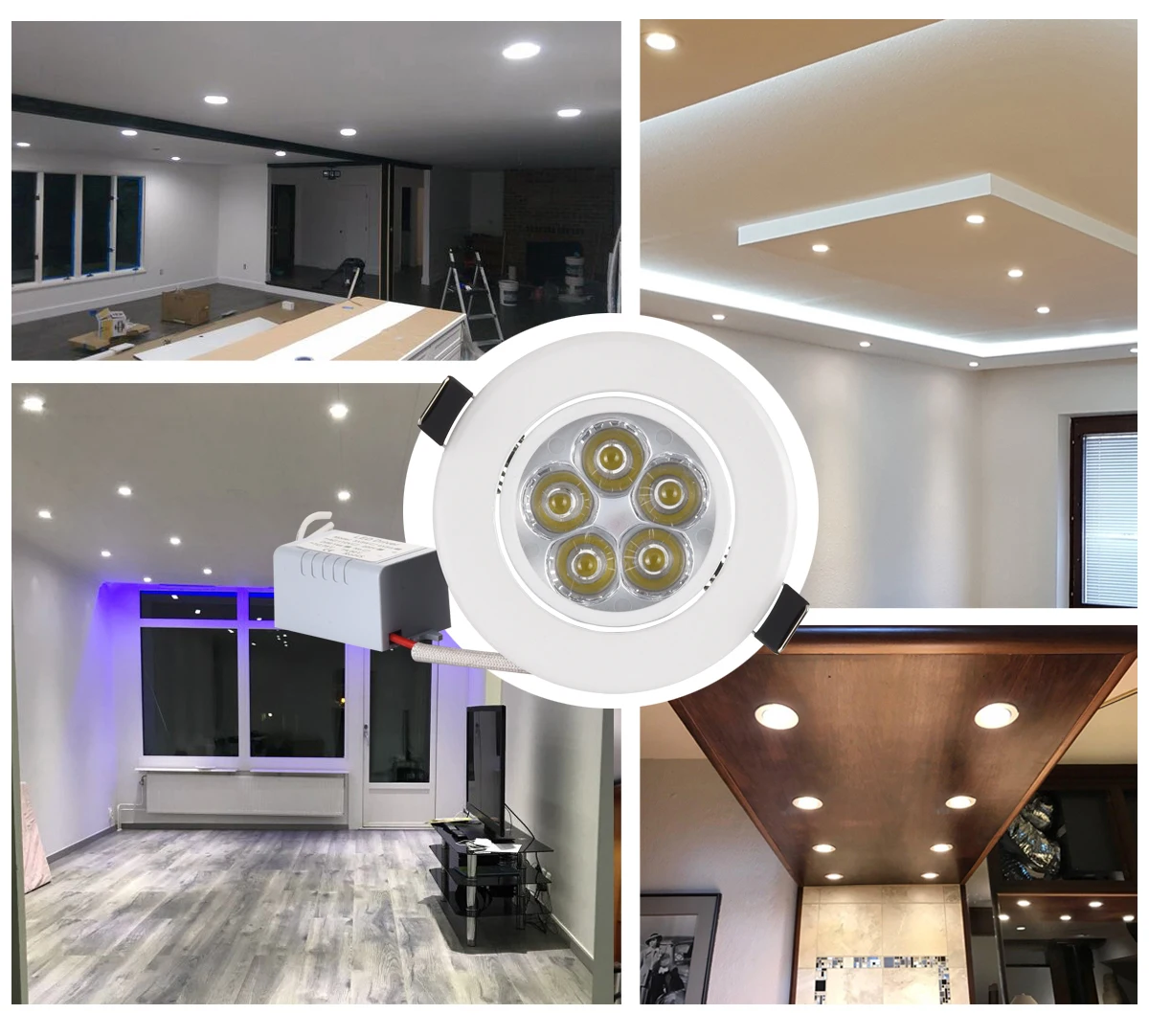 Spot LED Light Cut Hole 70mm 90mm Reccesed Downlight Middle Szie For Home Celing 20 square meters suggest 10-15pcs