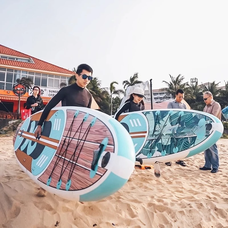 Double layer surfboard inflatable paddle board standing paddle board