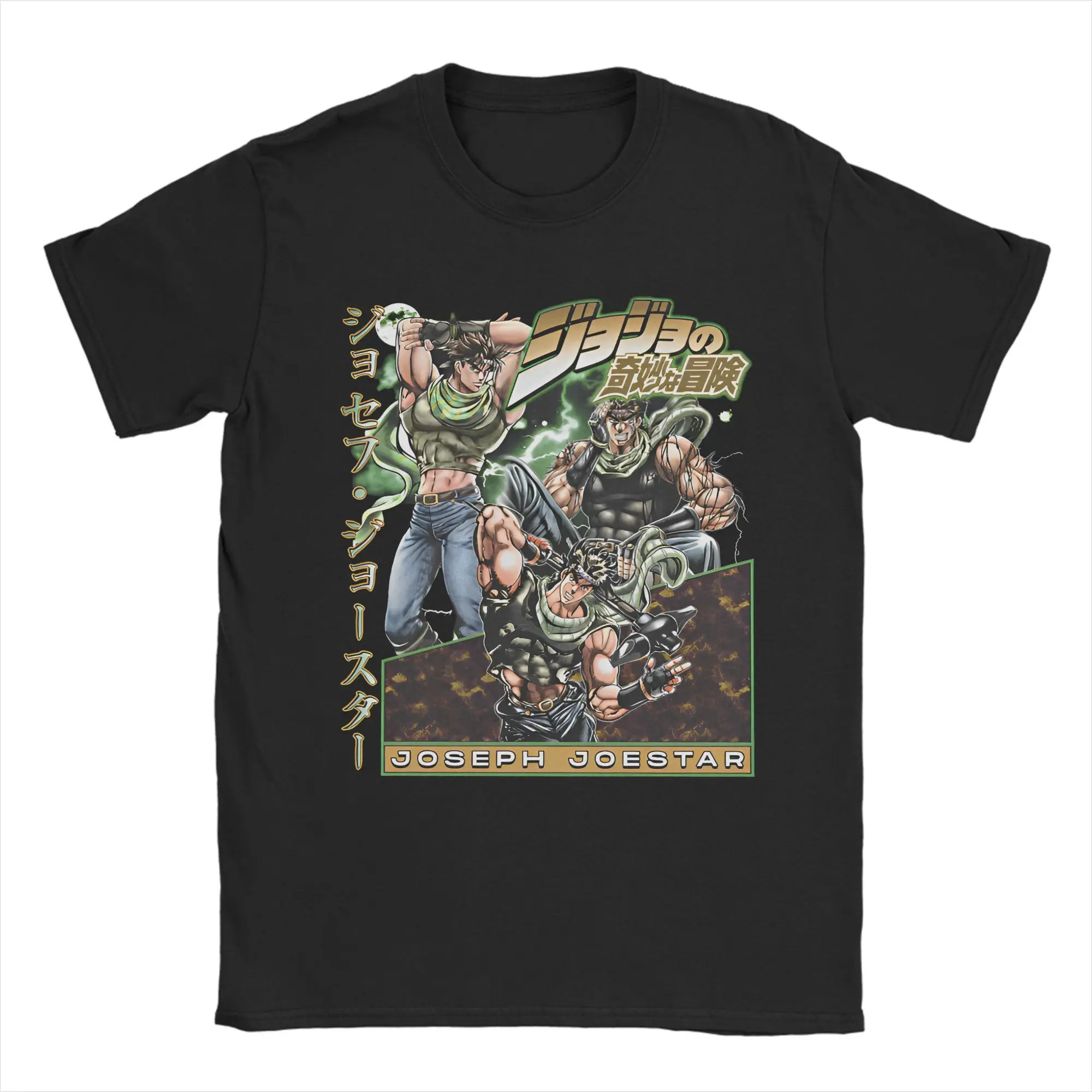 Camiseta de pareja JJBA Anime Joseph Joestar, camisetas de verano a la moda, camisetas de algodón informales divertidas Y2K, Idea de regalo