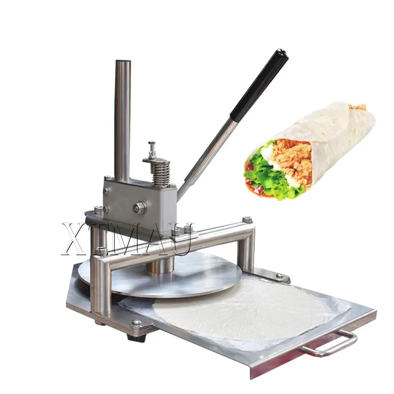 

Manual Pizza Dough Press Machine Stainless Steel Household Dough Flattening Press