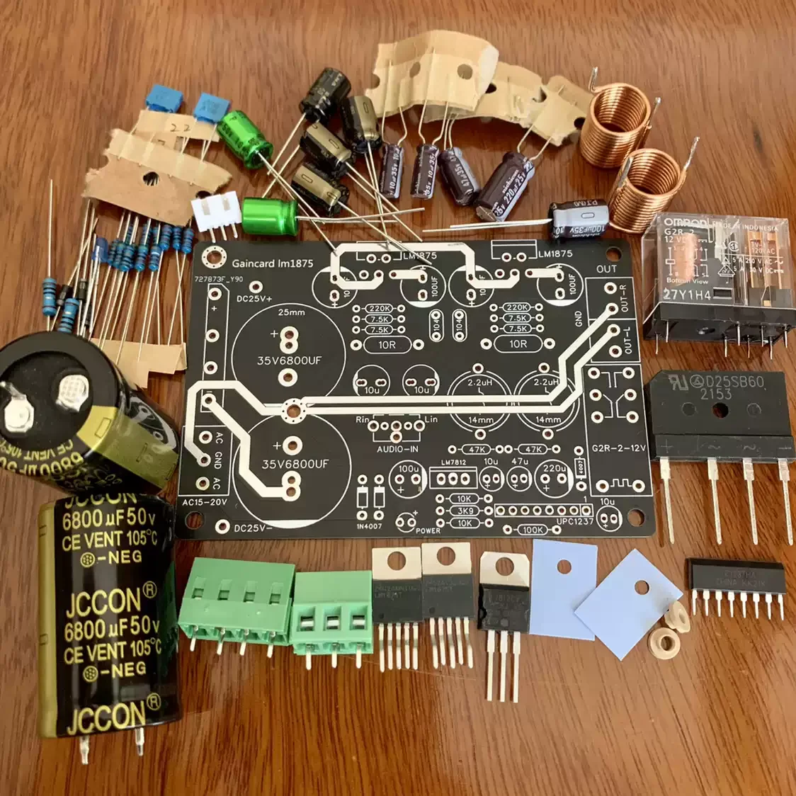 GC version LM1875T power amplifier board spare parts DIY fever 2.0 two-channel stereo HIFI power amplifier improvement class AB