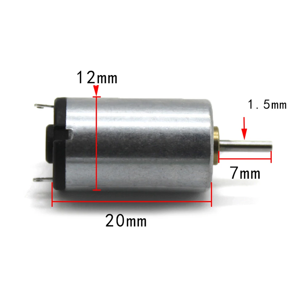 9500RPM High Speed Mute Motor 1.3-3V 1220 Mini DC Motor DIY Technology Small Production Accessories