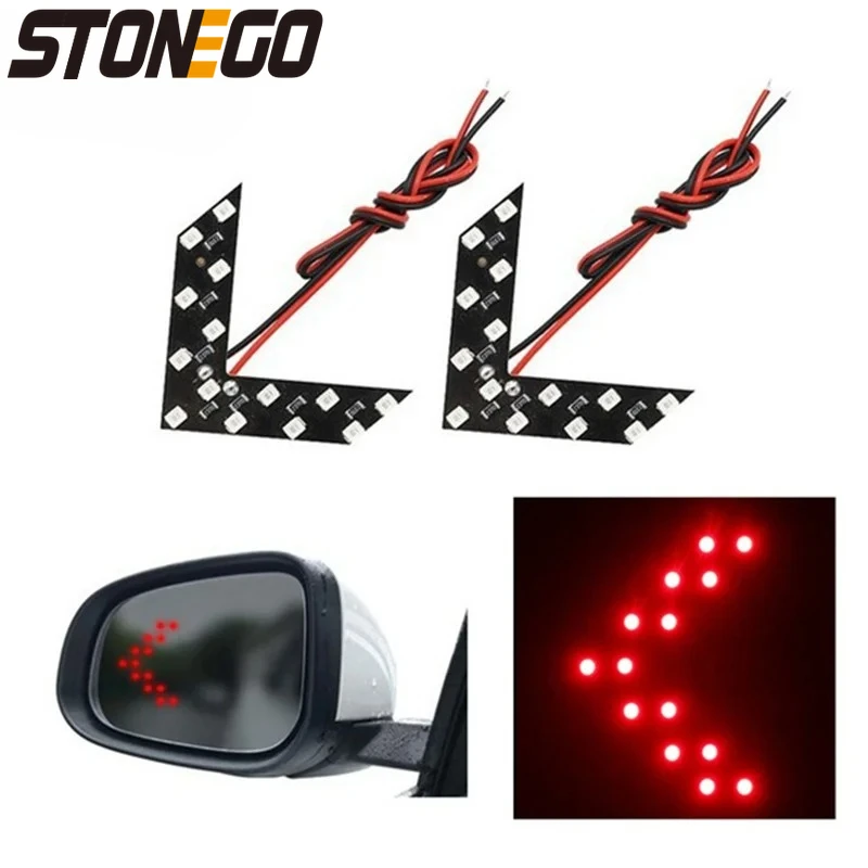 

Car Rear View Mirror LED Arrow Turn Signal Indicator Light Universal Fit for Cars Trucks SUVs