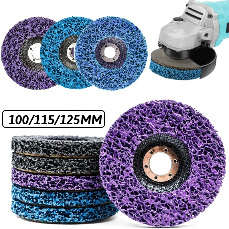 100 115 125mm Poly Angle Grinder Disc Strip Grinder Strip Disc Abrasive Wheel Paint Rust Removal Clean Angle Grinder Wheel