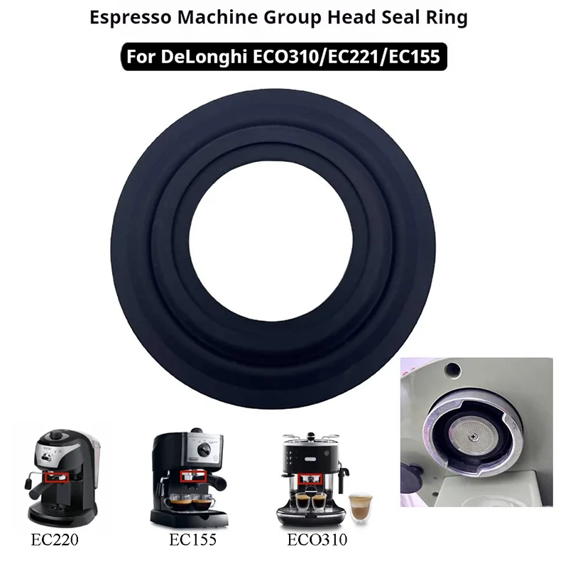 Silicone Group Head Seal Gasket for DeLonghi ECO310/EC155/EC221 Espresso Machine Replacement Group Head Seal Ring Accessory