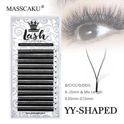 2021 new produc matte black silk yy eyelash extensions korean PBT 8-15mm super soft faux mink YY lash eyelash extensions