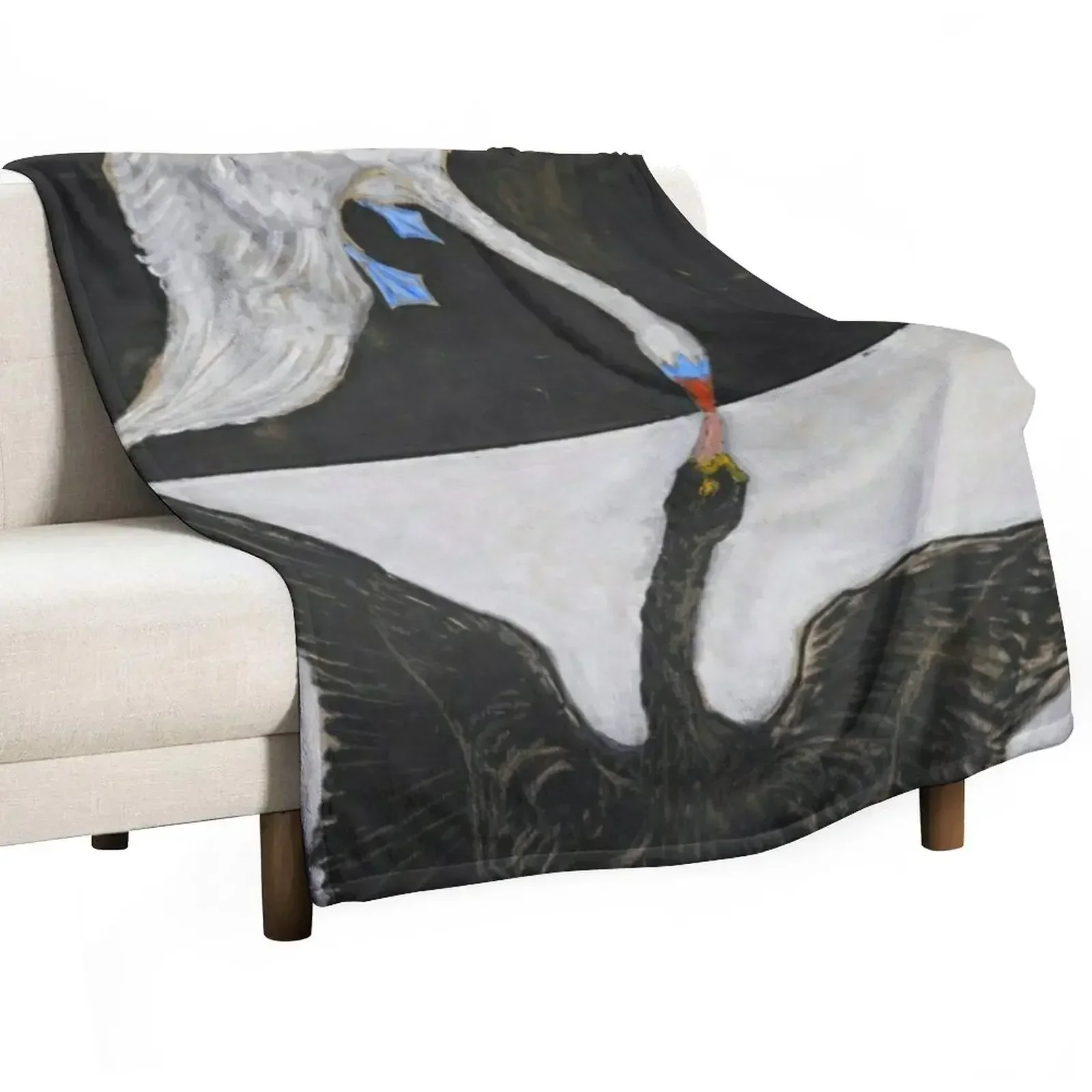 Hilma af Klint - The Swan, No. 02, Group IX-SUW Throw Blanket Stuffeds Decorative Sofa Decoratives Blankets