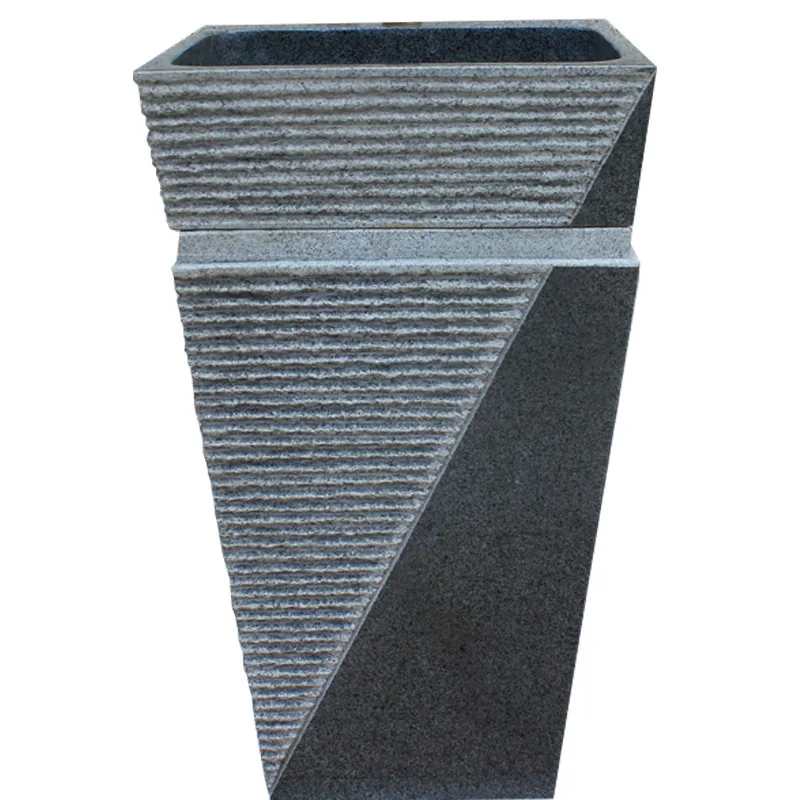 Outdoor stone wash basin, natural marble pool, column basin, courtyard, garden, villa integrated outdoor sink