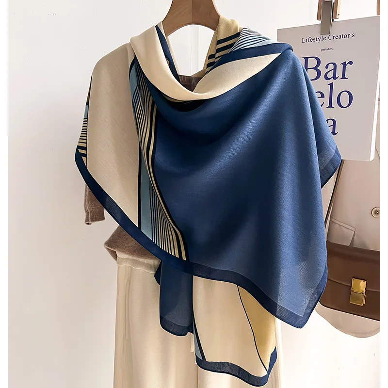 Luxury Brand Scarf  Wool Cotton Shawl Lady Wrap Large Pashmina Hijab Headband Scarves Autumn Winter Bufanda Foulard Beach Stoles