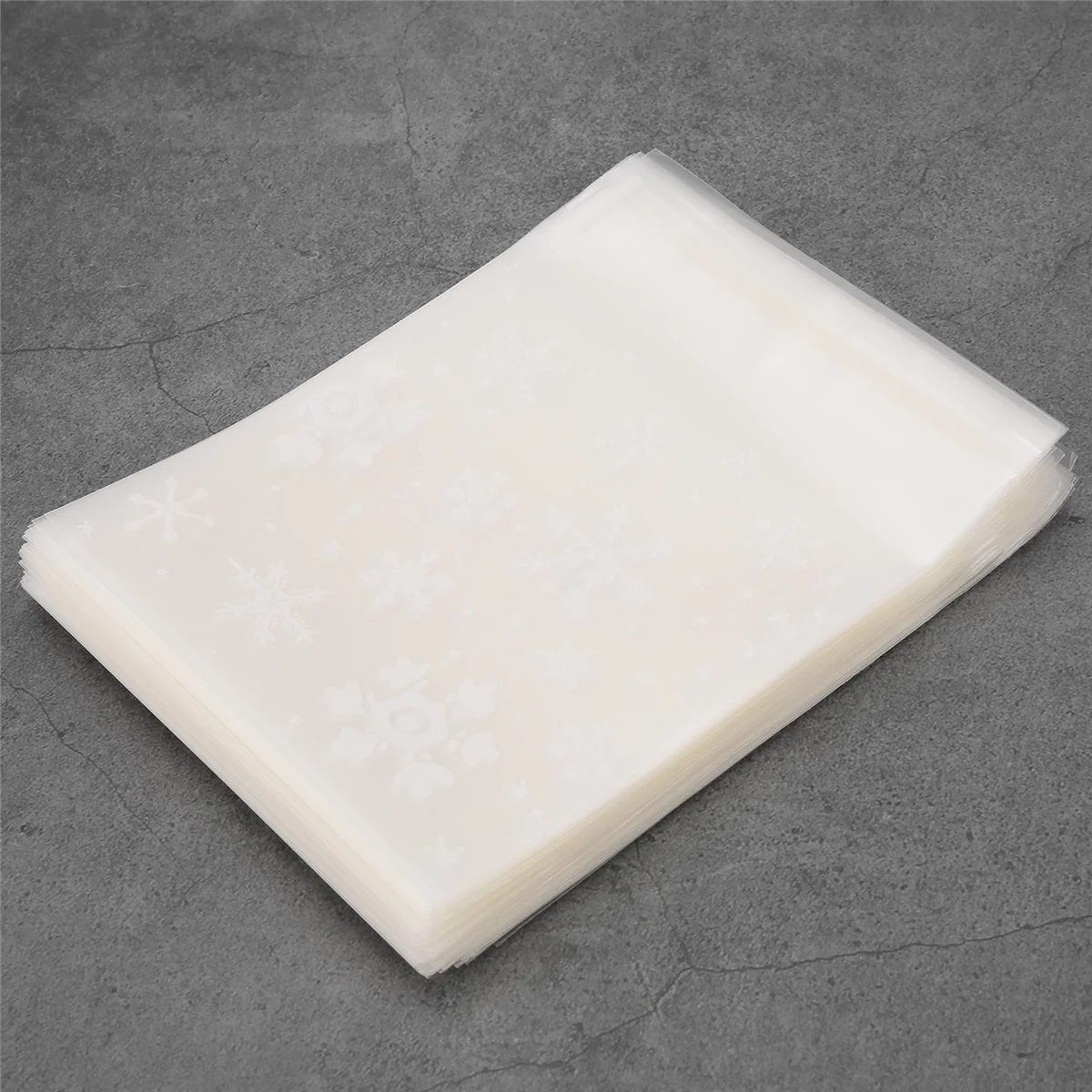 

AD30-100 pcs Sachets Pouches White Snowflake Packaging Bag for Cookies Christmas Candies