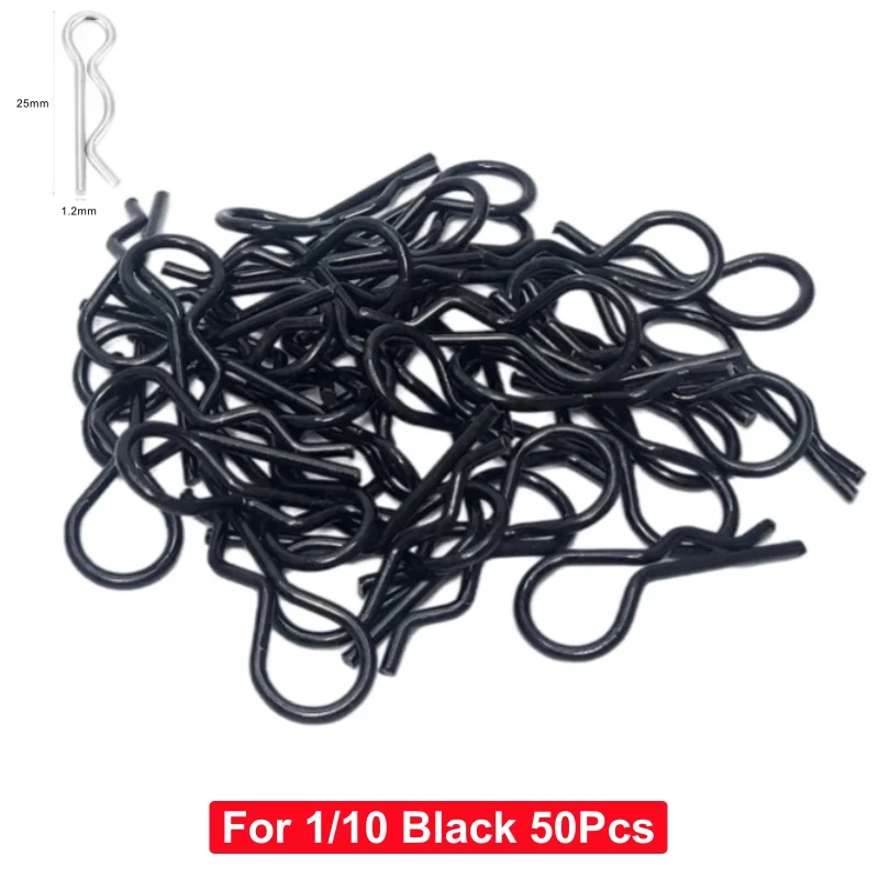 50 ชิ้น RC รถ Accs 1/5 1/6 1/7 1/8 1/10 1/12 1/16 RC Cars Shell Body คลิป Pins R หัวเข็มขัดคงที่สําหรับ Traxxas TRX4 SCX10 HSP