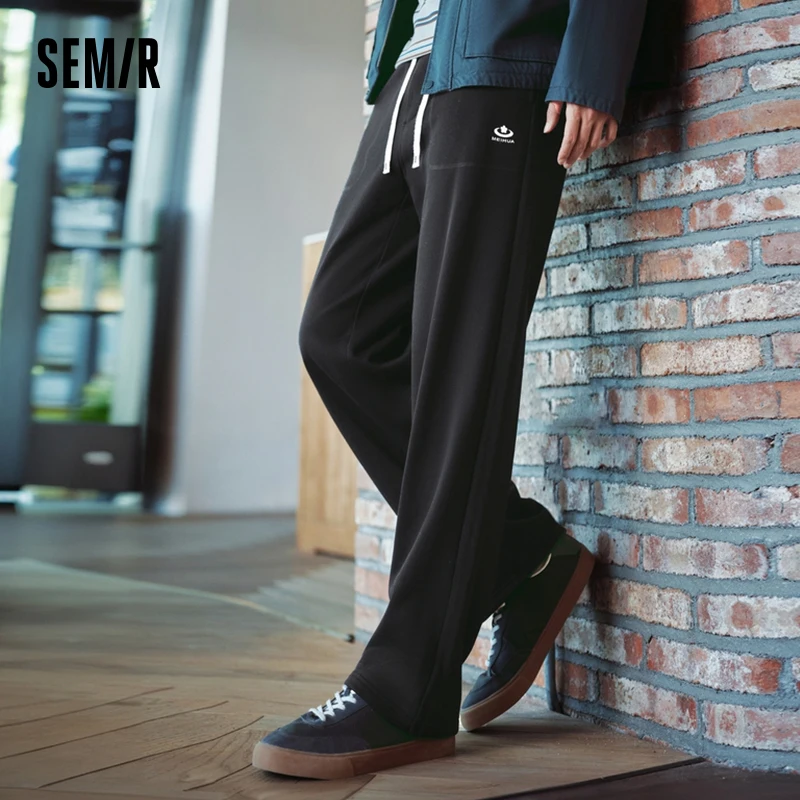 Semir Casual Pants Men Plum Blossom Sweatpants 2024 Autumn New Versatile Casual Pants Straight-Leg Tapered Jogger Pants