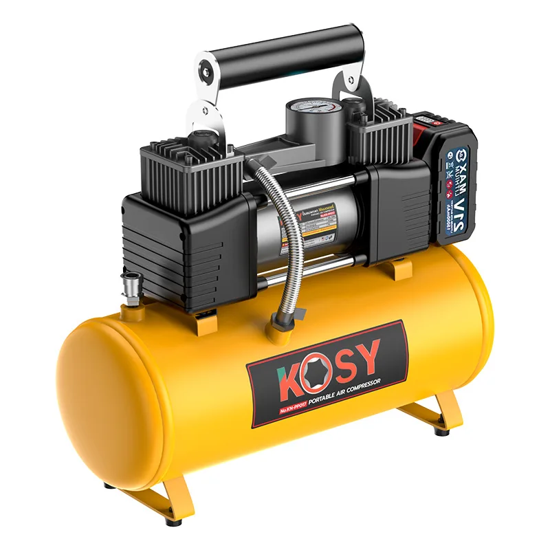 21V Lithium Battery Portable Air Compressor Cordless Tire Inflator 150PSI for Car Tire Woodworking Spray Painting