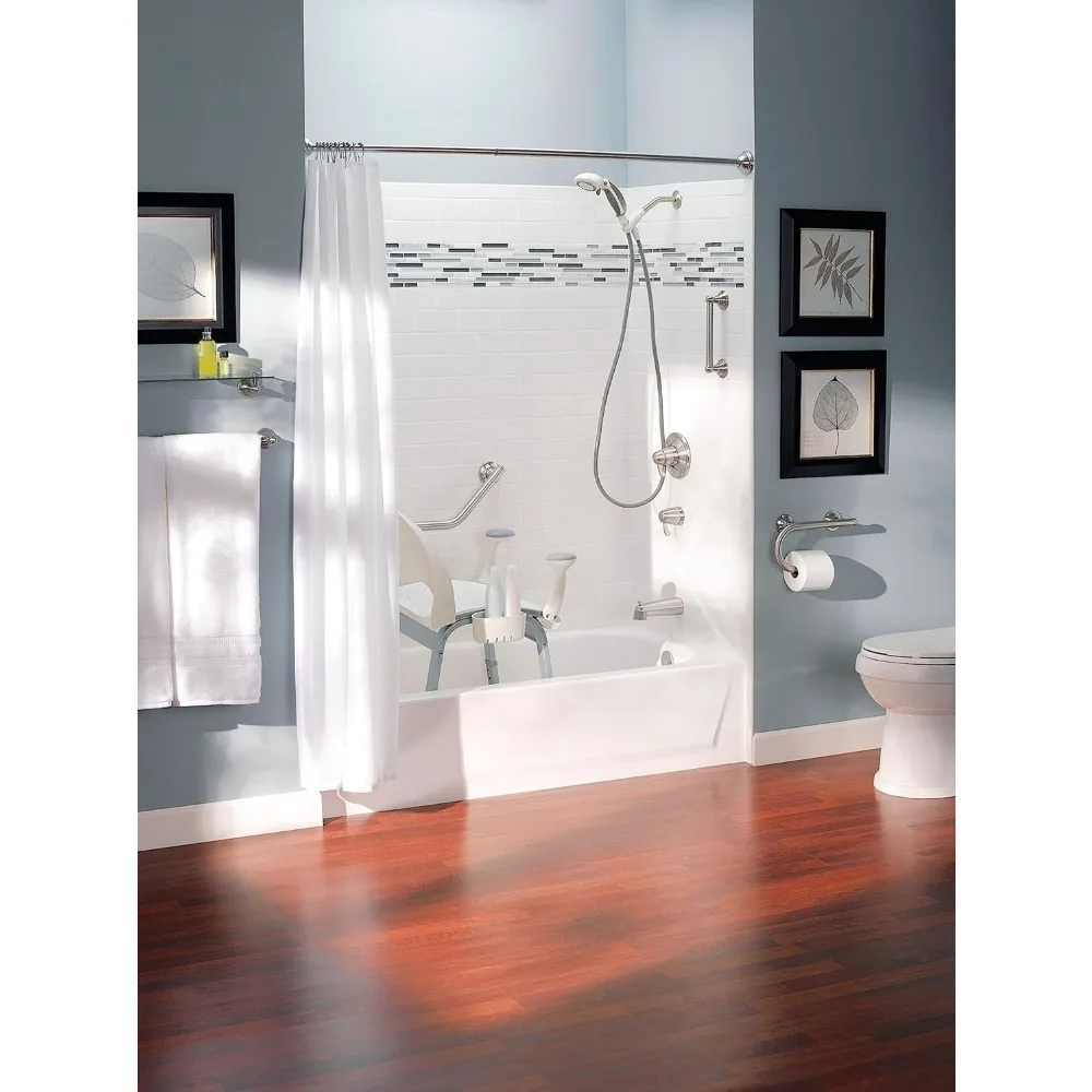 24-inch badkamerveiligheidshandgreep met handdoekhouder, afwerking van geborsteld nikkel voor ondersteuning voor ouderen en gehandicapten