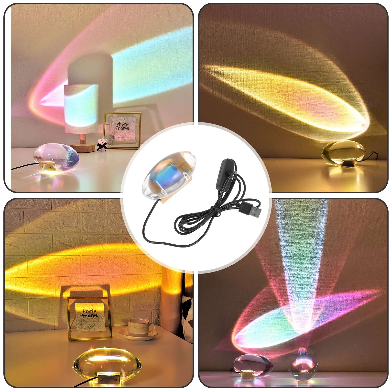 

Creative Projection Lamp Small USB Bedroom Night Lamp for Kids Home Projection Light Decor Table Lamps