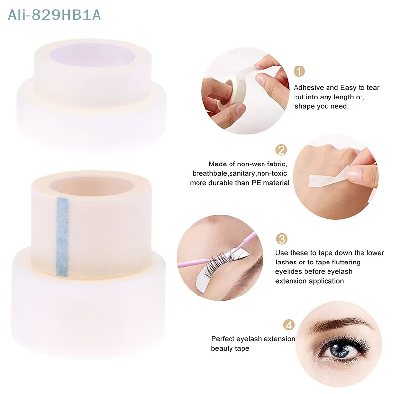 Eyelash Tape Transparent Adhesive Fabric 9m Yard/Roll Adhesive Breathable Micropore Fabric Tape For Eyelash Extension Supply