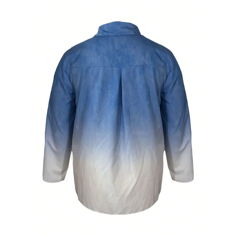 เสื้อคลุมกันแดดทรงหลวมสำหรับผู้หญิงไซส์ใหญ่ ดีไซน์สีสันสดใส ผ้าบางเบา แฟชั่นทันสมัย ปกเสื้อติดกระดุม