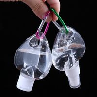 50ml Transparent Empty Bottle Refillable Leaf Heart Spray Container Perfume Lotion Jar Travel Alcohol Bottle with Metal Hook