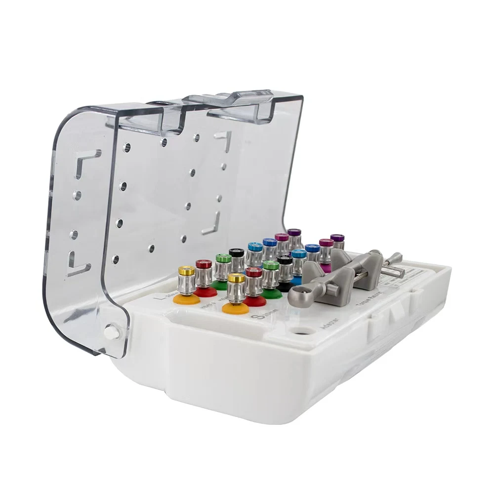 JOSOI Dental Implant Torque Controller Wrench with Screwdrivers Colorful Surgical Instrument Set for Dentists