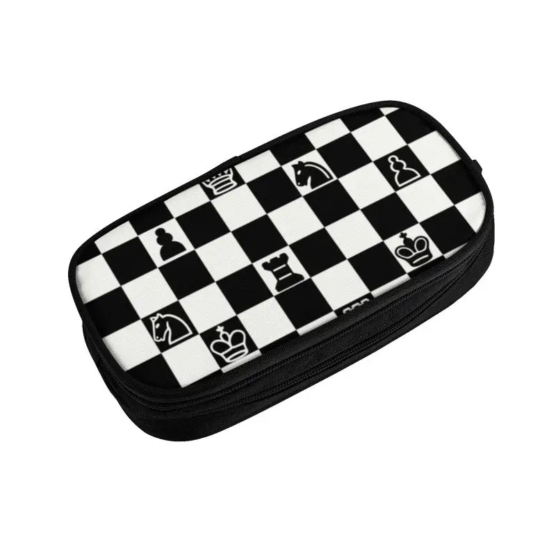 Fashion Chess Cute Pencil Case Boys Gilrs Big Capacity Chessboard Game Pencil Box Students Stationery