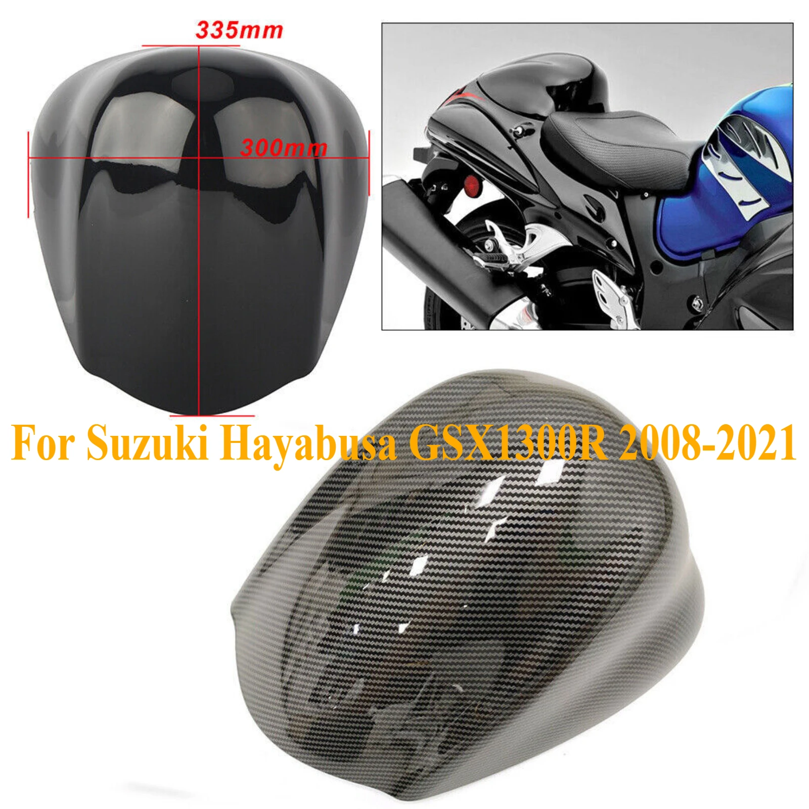 For Suzuki Hayabusa GSX1300R 2008-2021 Rear Seat Cowl Hump Cover Fit Motorcycle Tail Seat Fairing Hump Shell Replacement Parts