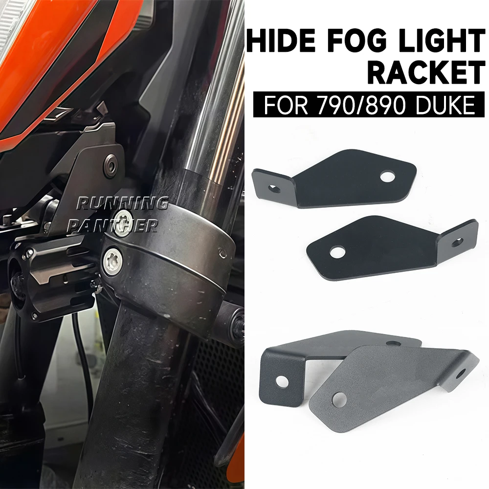 

Suitable For 790 890Duke 790 890 Duke 2024 Motorcycle Accessories Front Hide Fog Light Bracket Spotlight Hidden Installation New