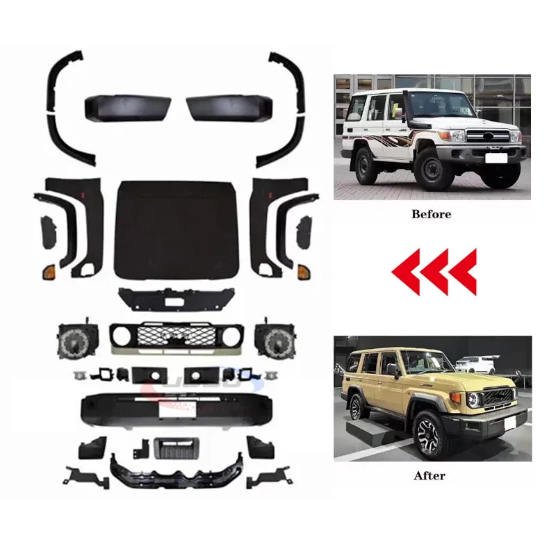 

For Fj Cruiser LC79 Accessories Front Bumper Bodykit for Land Cruiser 70 79 Series FJ70 Fj79 Lc79 Upgrade to 2024 Body Kit