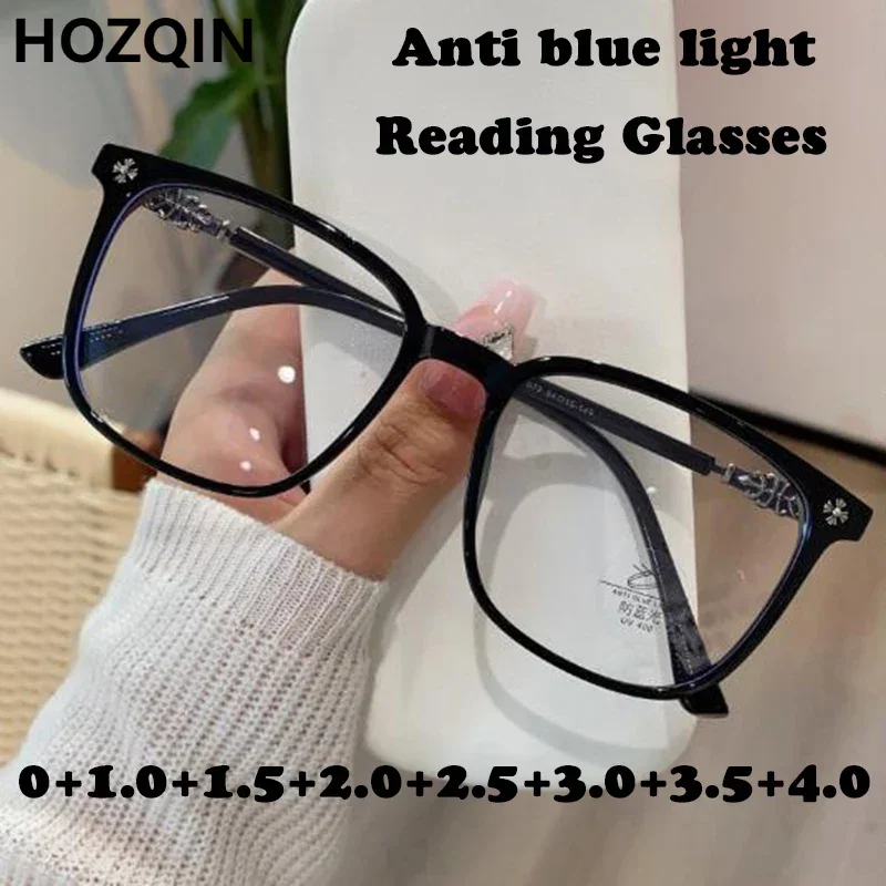 NEW Fashion Simple Rectangle Frame Women Reading Glasses Resin Read Eyeglasses Magnifying Presbyopic Eyewear +1.0~+4.0 Magnifier