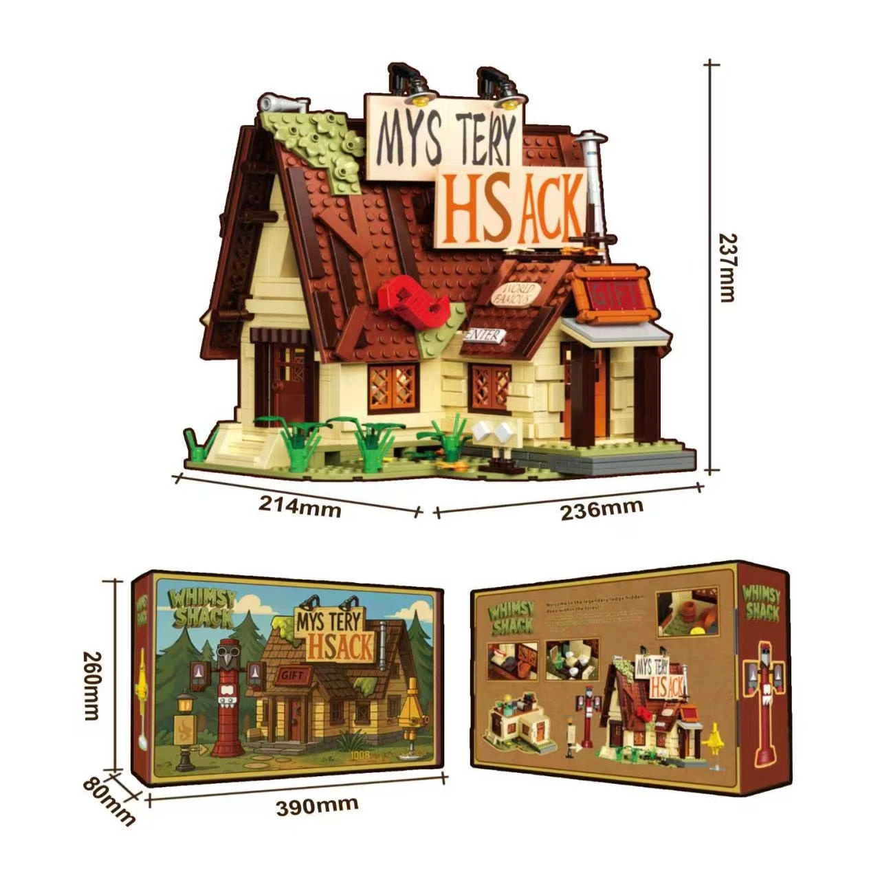 

1108PCS Cute Weird Town Building Blocks Bricks Models Building Model Puzzle Assembling Toy Christmas Gifts Education Toy